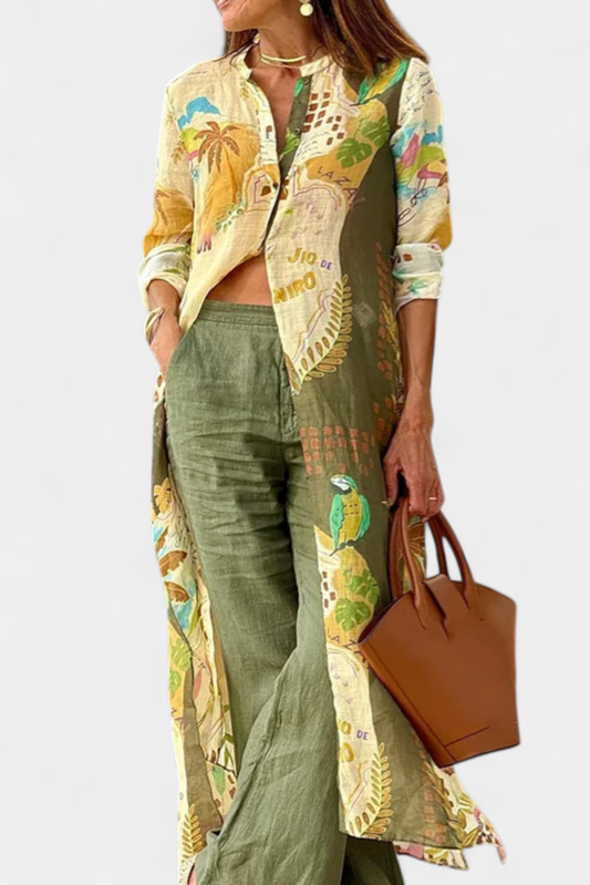 Melvina | Conjunto Coordinado de Lino con Estilo Atemporal